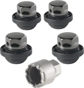 Honda Accord 2000-2026 Wheel-Locks Lug nut Kit M12 X 1.5 Thread Size - Set of 4 Lug Nuts + 1 Key - Farad GalaxyLock AC1C/MX Black