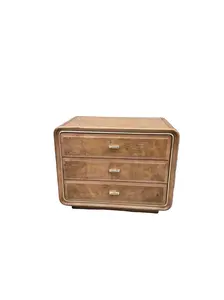 MCM Walnut 3 Drawer Chest/Nightstand by American of Martinsville