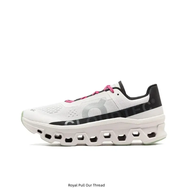 Stylish White Mesh Running Sneakers With Pink Laces, Hollow Shock-Absorbing Midsole, Breathable Lightweight Athletic Shoes For Outdoor Jogging, Daily Commute And Casual Outings For Men And Women
