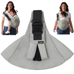 LUJIFO Upgraded Side Baby Carrier, Padded Leg Support Olive Green Sling, Lightweight Design