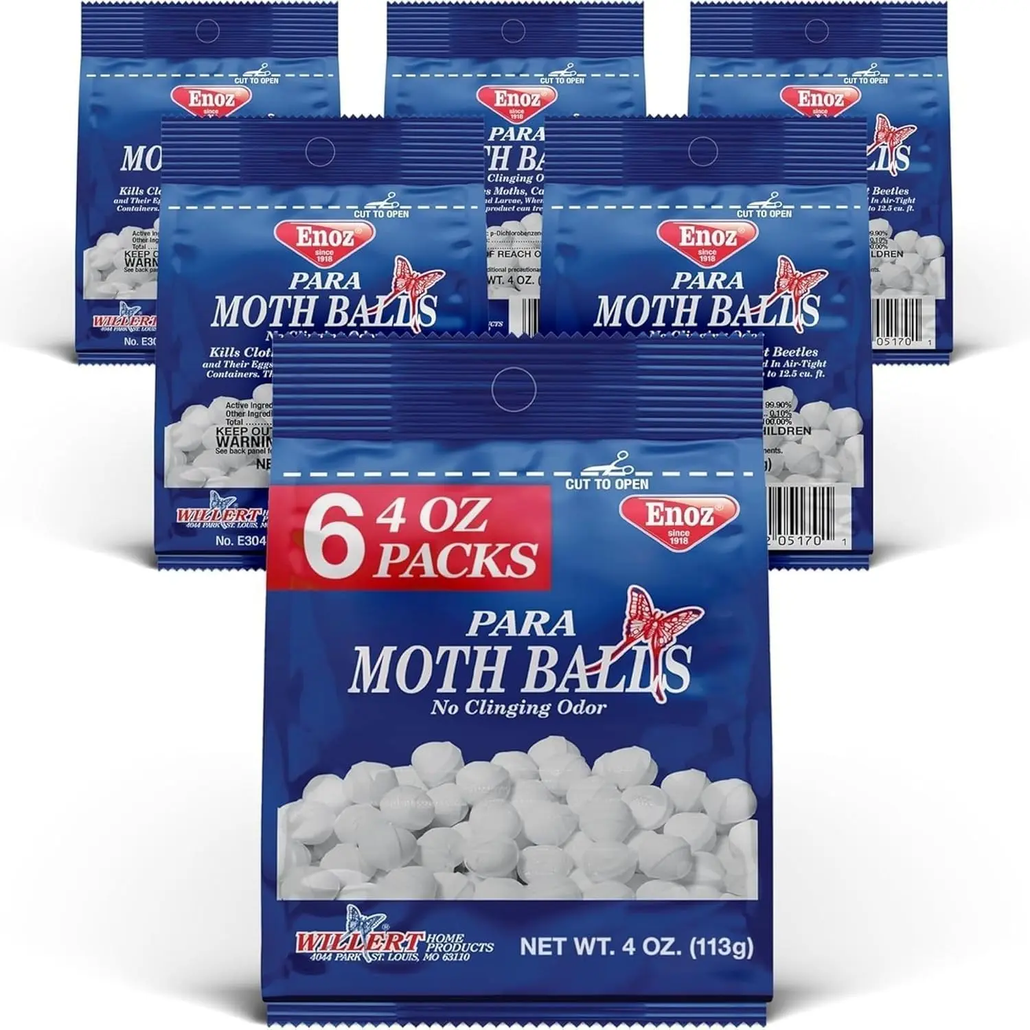 4oz Pack of 6 Clothes Moth Carpet Beetle Killer – Kills Adults Eggs & Larvae, Long-Term Closet Storage Protection, No Clinging Odor Pest Control