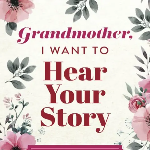 "Grandmother, I Want to Hear Your Story" Soft Cover Notebook Softback Paperback Journal by Jeffrey Mason - Family Paper Journaling Tool with 250 Prompts, Eye-Friendly Print, Perfect Gift for Grandmother for Grandparents' Day