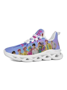 Exclusive Kids Anime Style Print Casual Training Shoes, Sporty Low Top, Kpop Cute Vibrant Patterns, Comfortable Sole Design, Trendy Streetwear for Young Fashion Lovers, Casual Trainer Shoes