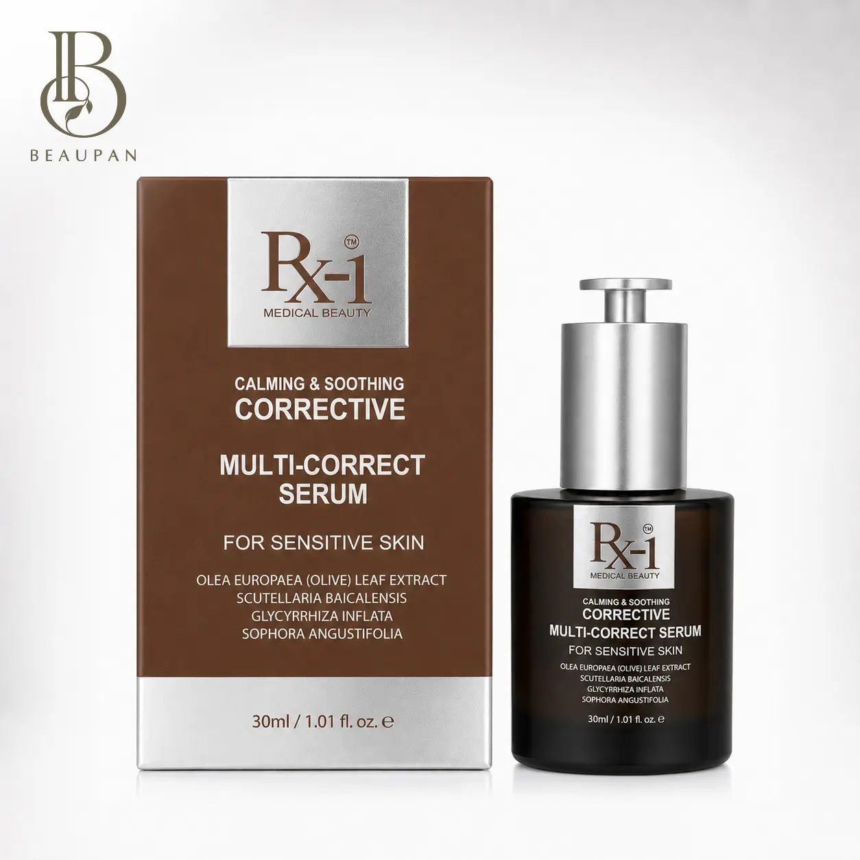 BEAUPAN Calming & Soothing Multi-Correct Serum - Plant-Powered Sensitive Skin Serum with Olive Extract, Barrier-Boost Formula for Hydration and Skin Repair