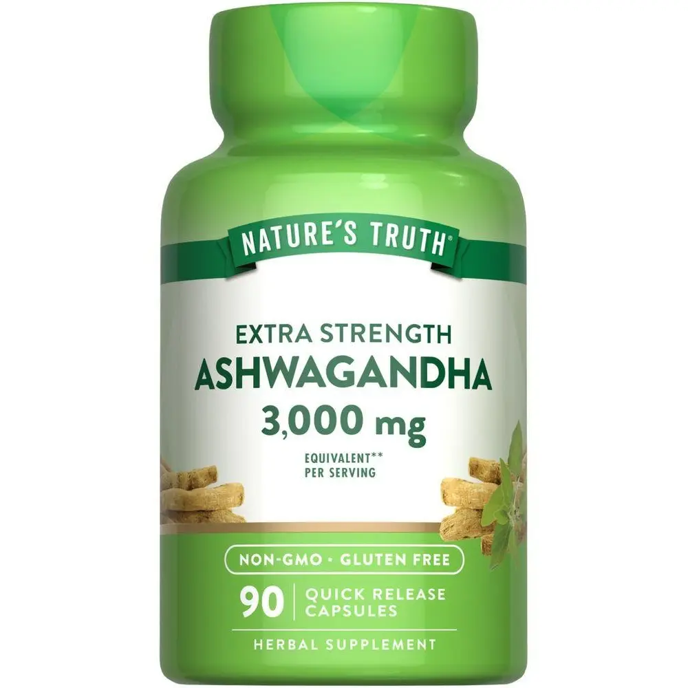 Nature's Truth Ashwagandha 3000 mg - 90 Count - Extra Strength Capsules - With Black Pepper Nature's Truth Ashwagandha 3000 mg - 90 Count - Extra Strength Capsules - With Black Pepper