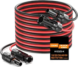 2x30  Solar Panel Extension - 10AWG Solar  Solar Panel  with Female and Male  Connectors for RV, Photovoltaic Systems