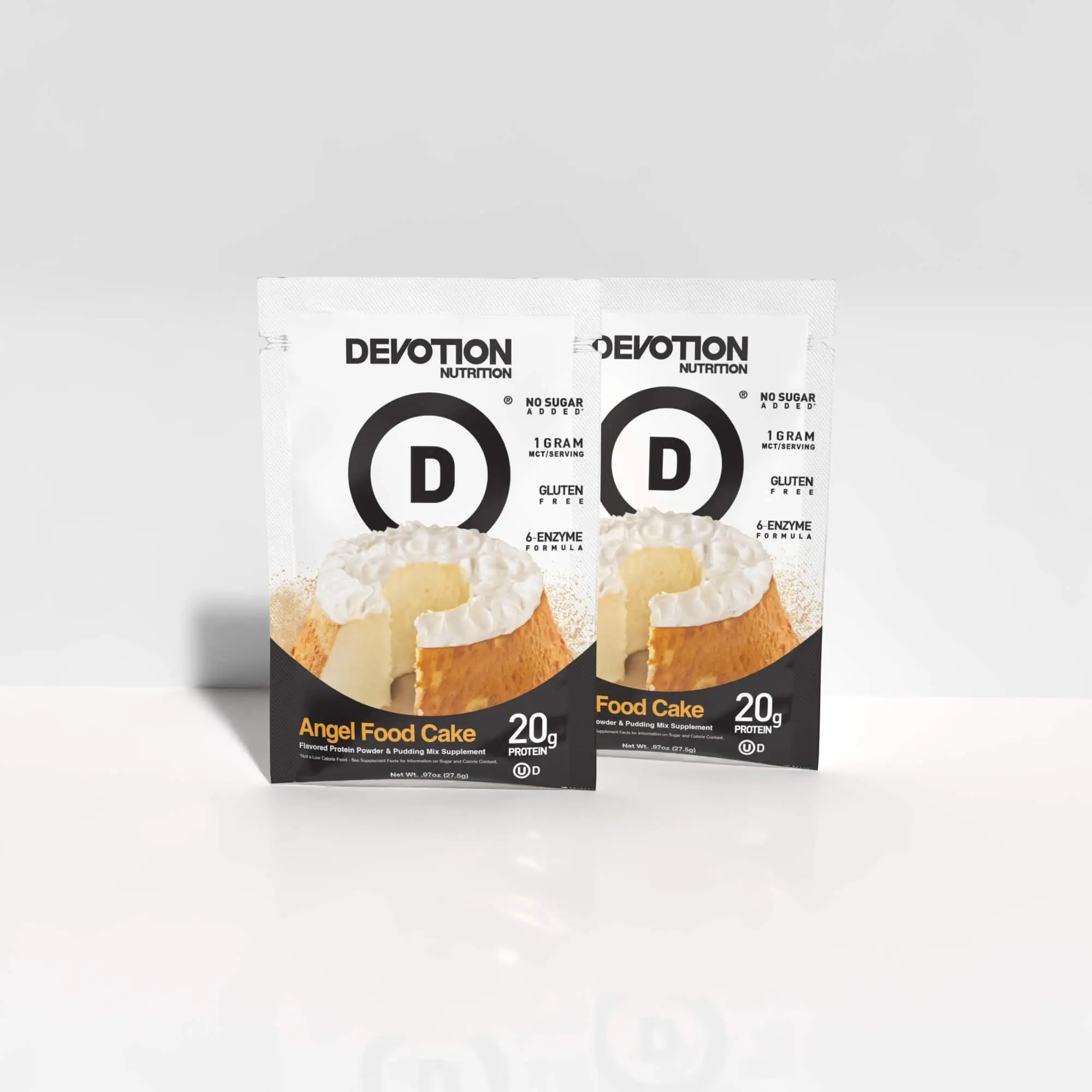 Devotion Nutrition Angel Food Cake Flavor Protein Powder Sample Pack - Gluten Free, Keto Friendly, No Added Sugars | 1g MCT | 20g Whey & Micellar Prot
