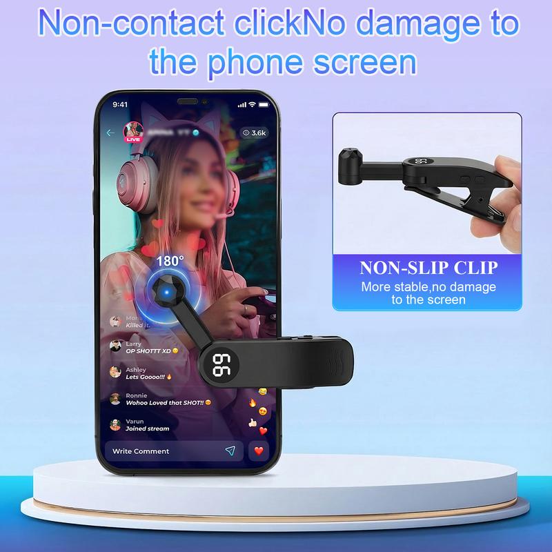 2026 Upgraded Smart Auto Screen Clicker, -10–99 Speed Adjustable Screen Tapper for Smartphone, Fast Tap Simulator for Live Likes, Gaming, Shopping & Reward Tasks