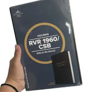 Bilingual Bible CSB / RV60, Hardcover, black, concordance, Salvation Plan. - Perfect for Spanish & English Readers! sale jesus bible christian book
