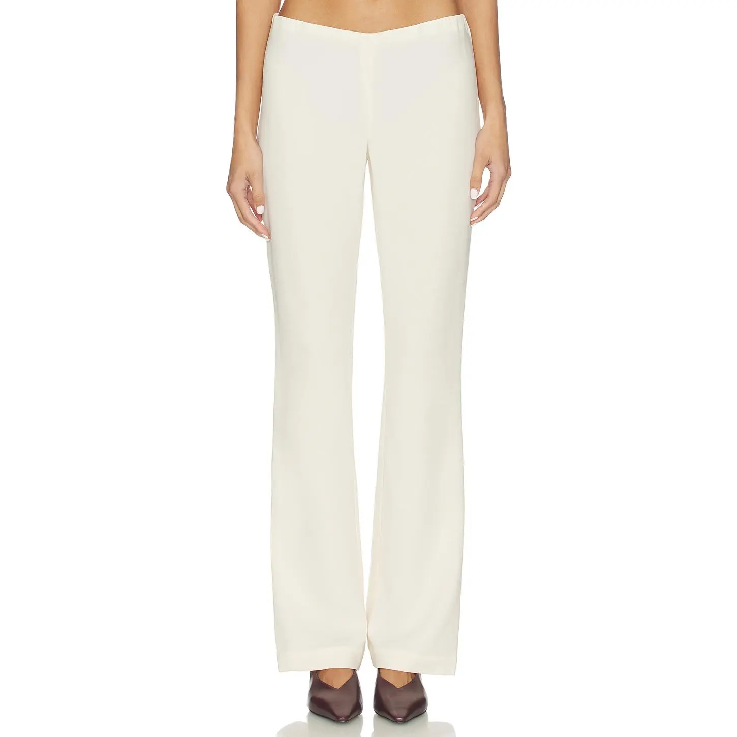 EAVES Auda Polished Crepe Pant in Ivory EAVES Auda Polished Crepe Pant in Ivory