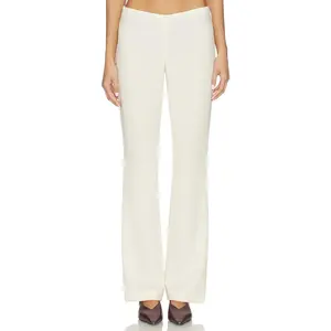 EAVES x Coco Auda Polished Crepe Pant in Ivory