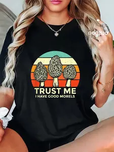 100% Cotton Morel Mushrooms Vintage Trust Me I Have Good Morels Funny T-Shirt