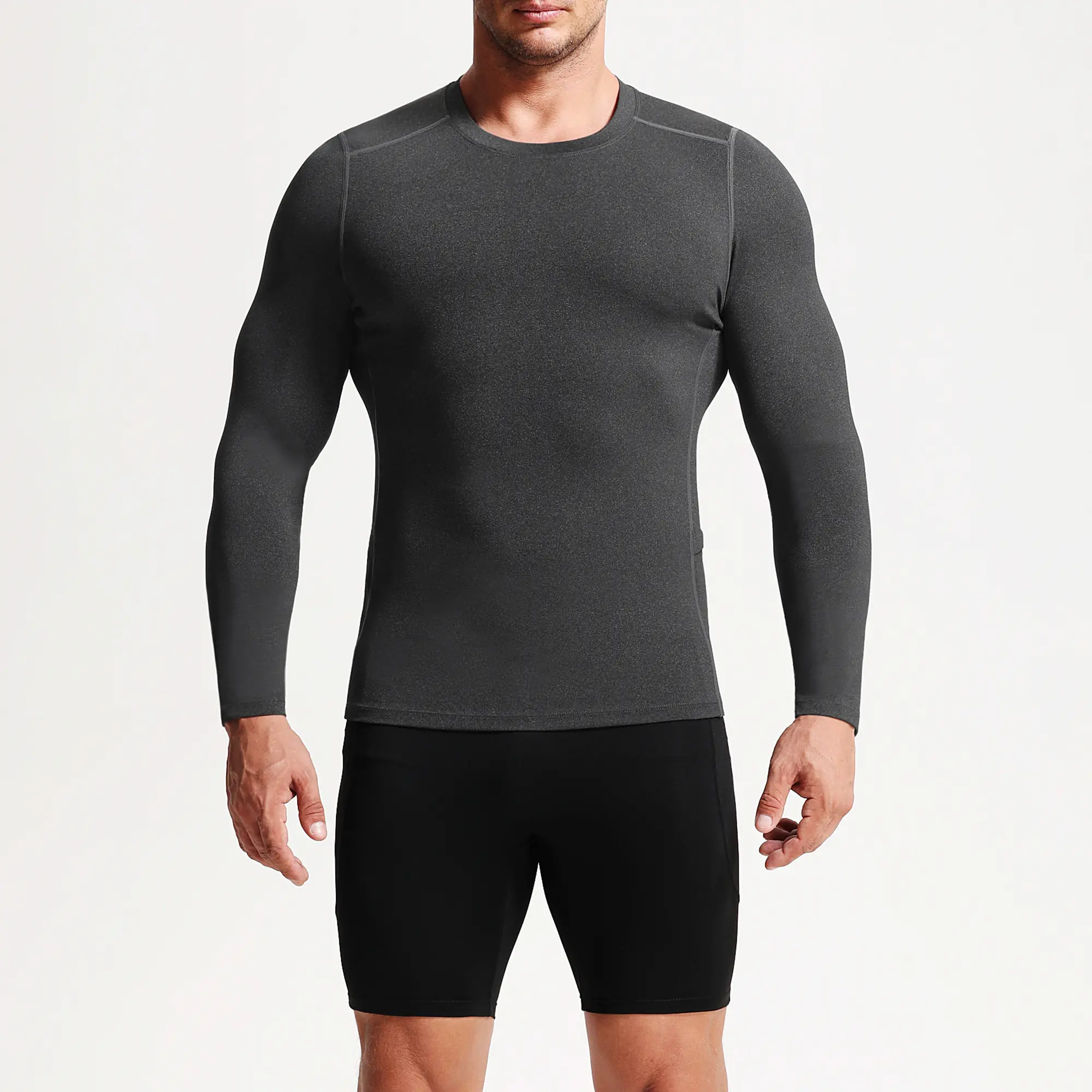 NELEUS Men's 3 Pack Compression Shirts with Pockets Long Sleeve Workout Tops summerwins