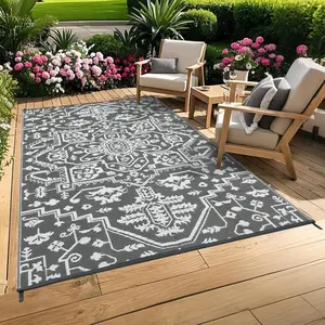 Outdoor Rugs for Patios Boho Large Outdoor Rug Plastic Carpet RV Mat Carpet for Patio, Outside Entry, Backyard, Deck, Bench, Picnic, Camper