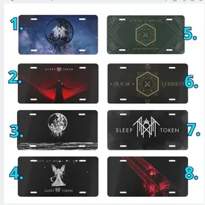 MichelleBrowntts Collection Sleep Token License Plate 12x6 Aluminum Front Tag for Trucks Cars Customizable Decorative Accessory Made in USA