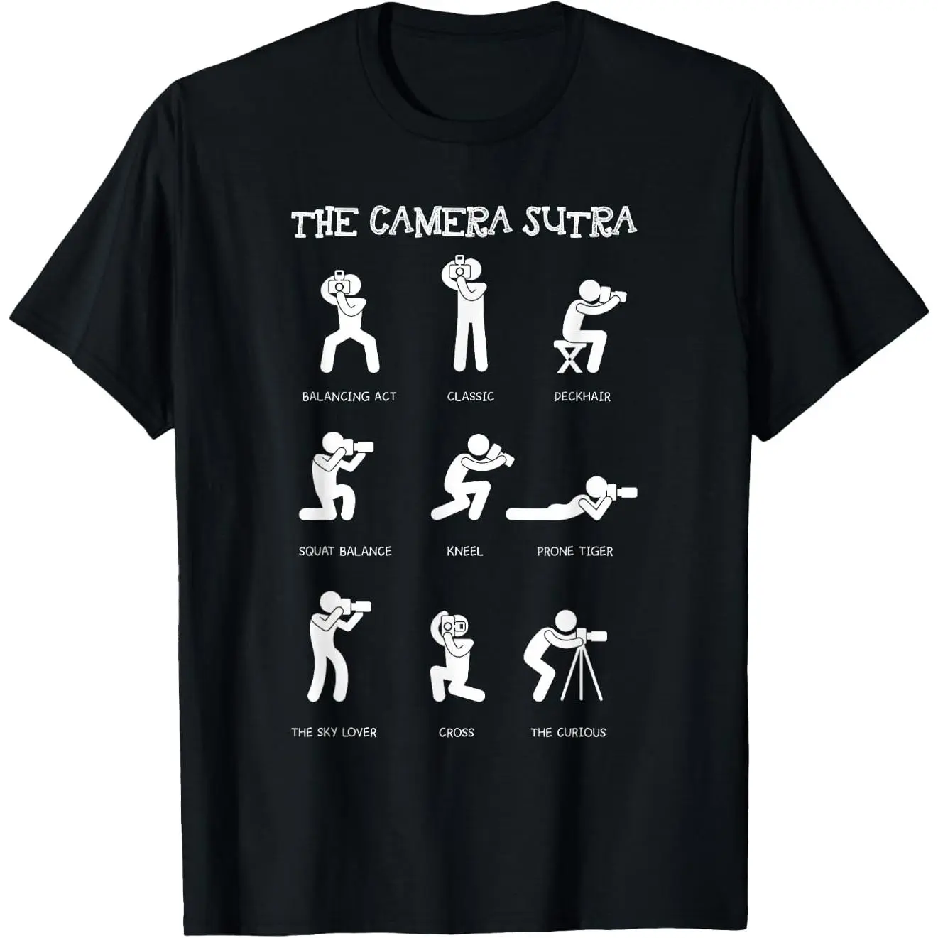 100% Premium Cotton graphic tees Camera Photographer Pose Photography Funny Christmas Gifts T-Shirt