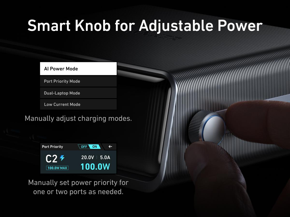 Anker Prime Charger, 250W 6-in-1 GaN Charger with Smart LCD, Ultra-Fast Charging for MacBook, iPhone 17, iPad, and More (Silver)