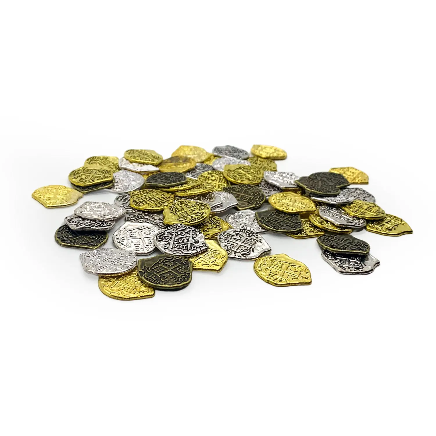 Mixed Metal Gold and Silver Pirate Doubloons
