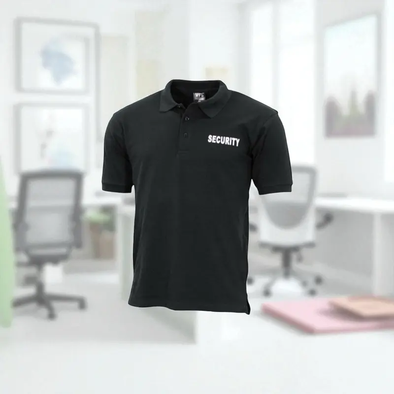 “New Men's Security Guard Polo Uniform Embriodery Pack Of 6 All Sizes”