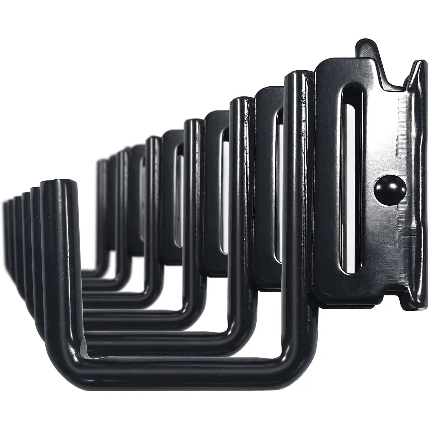 12 count E Track J Hooks Heavy Duty E Track X Track Steel Hanger, Spring Fitting E Track Accessories for Enclosed Trailer, Cargo Van,Semi- Trailer,Black