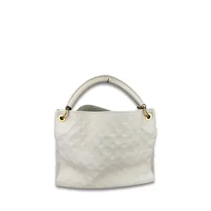 Pre-owned Louis Vuitton Leather Shoulder Bags White Empreinte Artsy MM