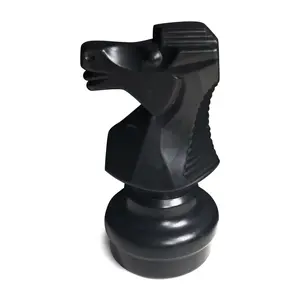 MegaChess 9 Inch Black Plastic Knight Giant Chess Piece