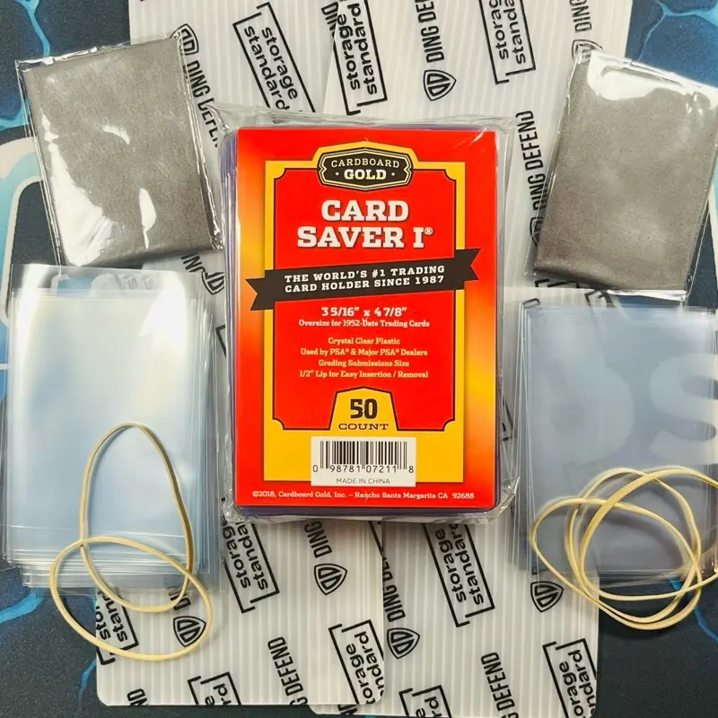 Bulk Card Grading Kit Pack for PSA,SGC,BGS- 2x25 Card Submission Supplies  (50 Card Saver 1, 50 Sleeves, 2x Microfiber Cloths, 4x Rubber Bands, 4x  Ding Defend) - TikTok Shop