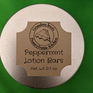 Peppermint Travel Sized Lotion Bar - Body Care for Comfort, Skin Repair & Skincare in Metal Container
