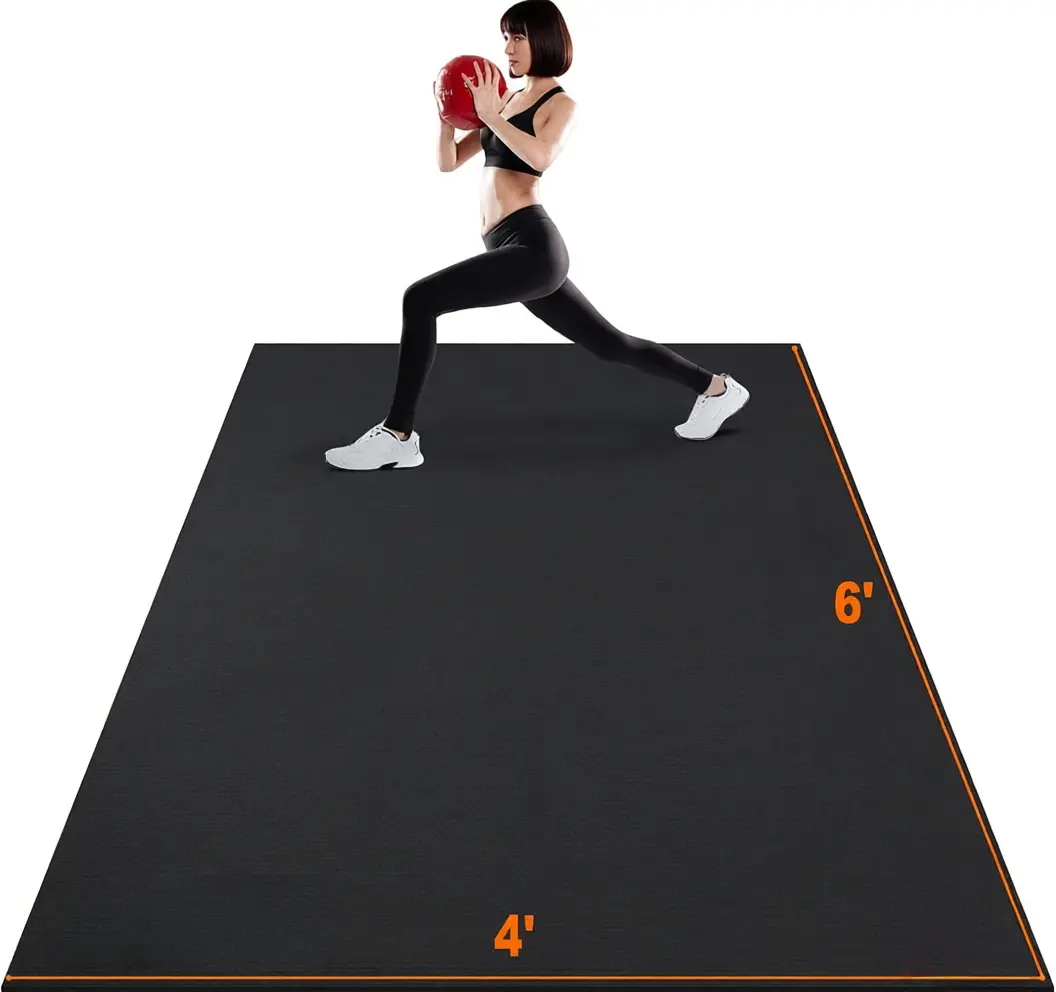 【fathersdaygift】Large Anti-Slip Floor Protection Mat,Fitness Equipment Fitness Sports Mat, Floor Mat, Fitness Mat Non-Slip Highly Durable Underlay Mat Protective Mat for Treadmills