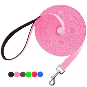 Durable Polyester Dog Training Leash, 6.5 to 50 Feet Length, Suitable for Obedience Training and Outdoor Activities, All Dog Breeds