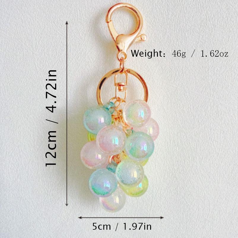 Grape Keychains, Creative Cute Bubble Jelly Grape Cluster Keychain ...