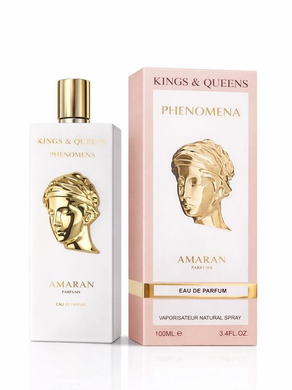 AMARAN Kings & Queens Phenomena Eau de Parfum EDP 100 mL 3.4 fl oz Unisex White Floral Glow Fragrance for All Genders