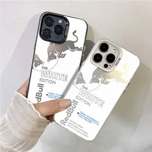 Redbull Energy pattern Aesthetic Pattern IMD Casing For iphone 17 16 15 14 13 12 11 X XS PRO MAX SAMSUNG GALAXY S21 S22 S23 S24 S25 S26 FE ULTRA PLUS Gradient Hard TPU PET PC Black Silver Gift Shockproof Luxury Protector Phone Cases Cover
