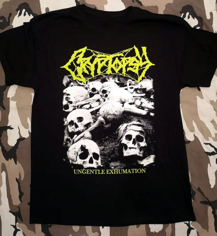 [SALE UP TO 50%] Cryptopsy Ungentle Exhumation T-shirt Short Sleeve Black Cotton S To 5xl K3207mo1239
