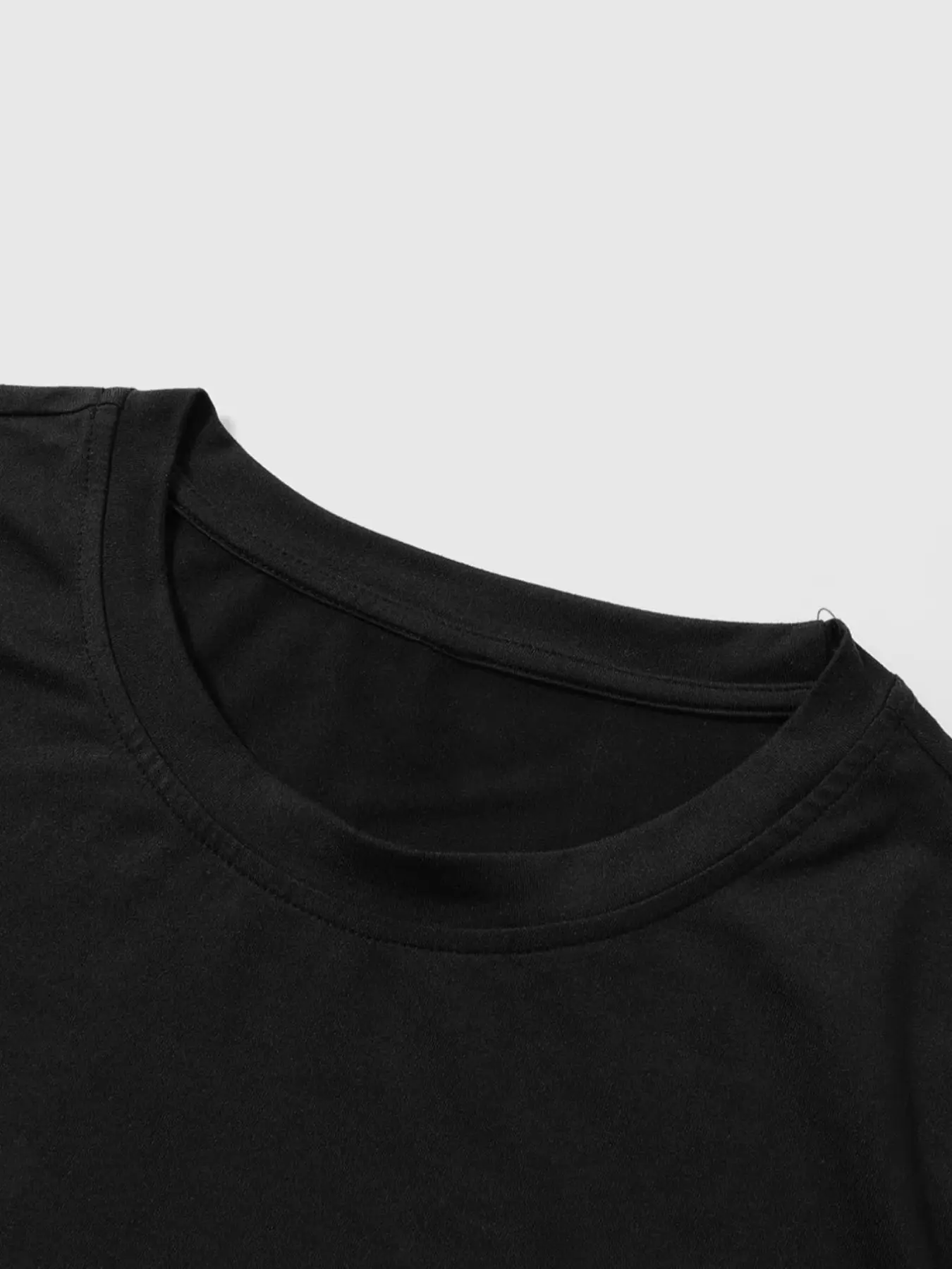 Oversized Graphic Layered Short Tee | Black and White Contrast 