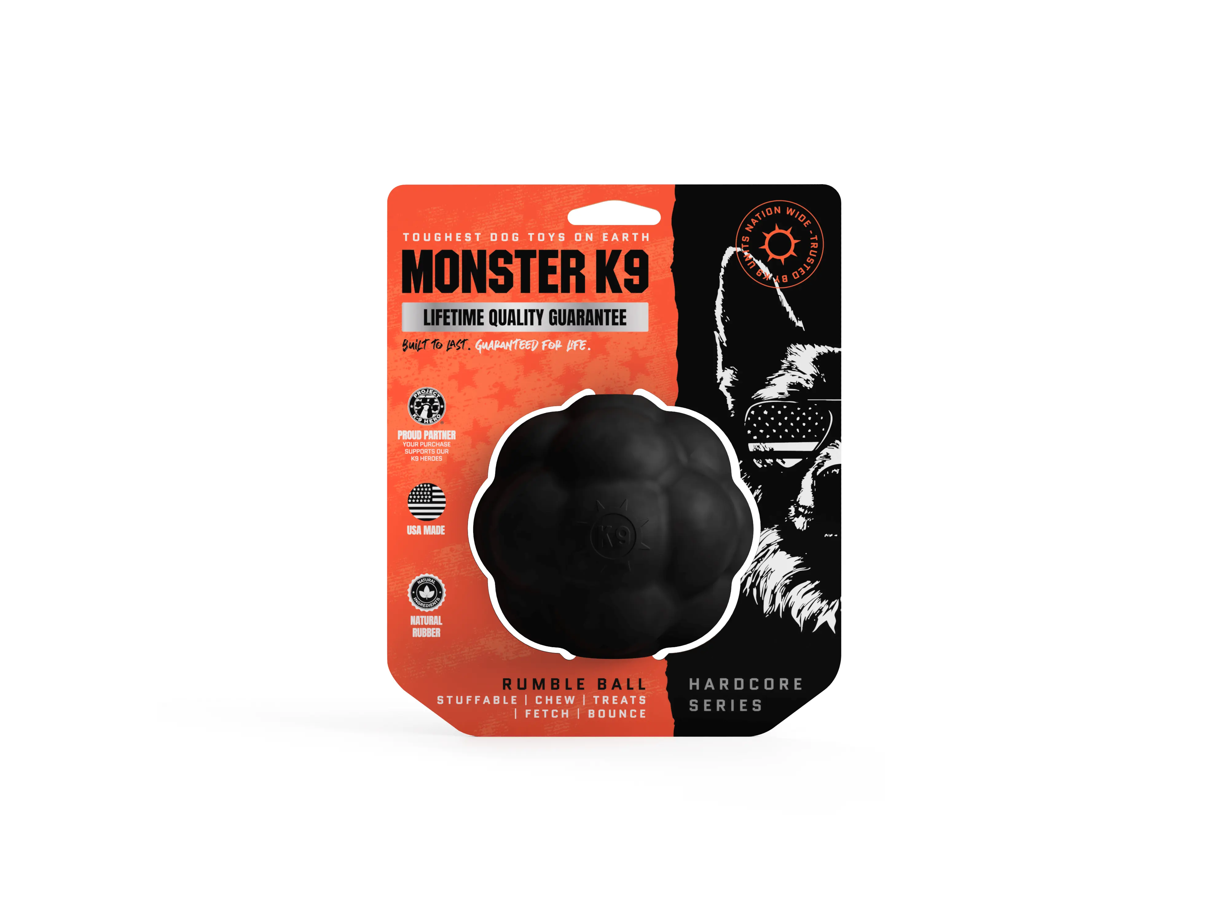 Monster K9 Rumble Ball For Aggressive Dog Chewers