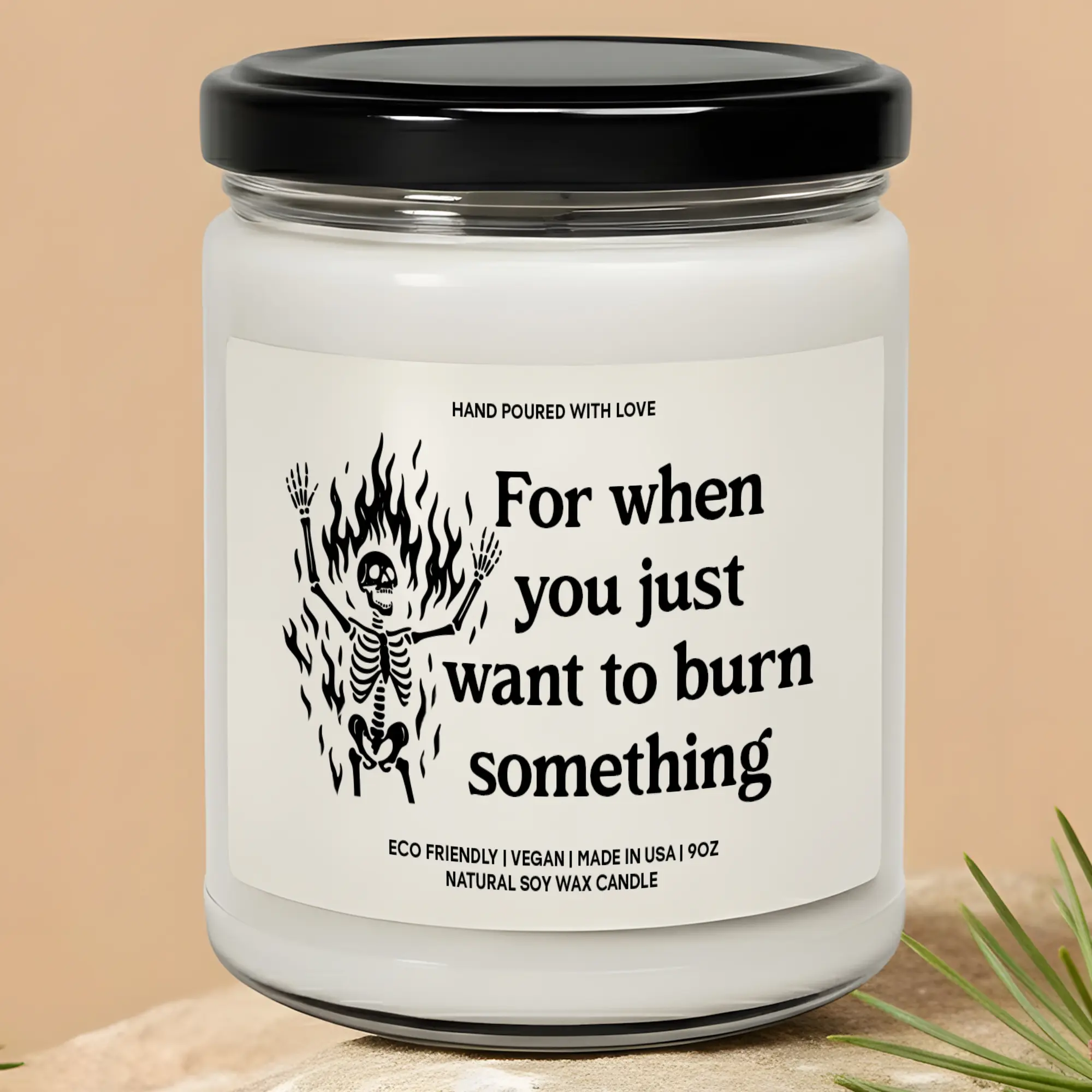 MAKEAGIFT For When You Just Want To Burn Something Candle, Funny Sarcastic Gifts, Dark Humor Candles, Mental Health Humor Gift