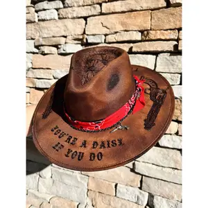 Tombstone Custom Hand Burned Hat