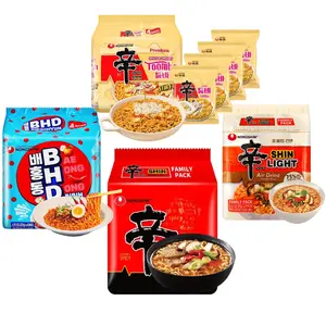 NONGSHIM Korean Spicy Shin Ramen - Instant Noodle Soup, Shin Light 4 Packs* 4.2-4.83oz, Ready-to-Eat, Rich Broth, Chewy Noodles, Authentic Korean Flavor, Spicy Experience, Toowoomba Sauce Highlight