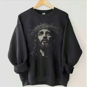 FaithHaus - Jesus Sweatshirt Christian Streetwear Religious Gift for Him or Her Faith Apparel, Graphic Jesus Sweater, Women's jesus Outfit, Men's Oversized clothing, Unisex Casual Pray Apparel