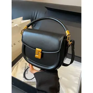 Women's Shoulder Bag - Minimalist Retro Handbag with Golden-Tone Hardware, Convertible Crossbody/Handbag, Magnetic Closure, Structured Compact Purse for Everyday & Formal Events (Coffee Brown, Light Tan, Black) - Ideal Gift for Women, Vintage Handbag