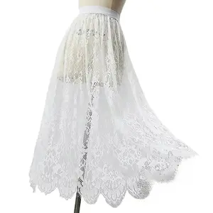 Underskirt Mini Skirt False Skirt Tail Blouse Hem Shirt Extender Women Short Petticoat  Korean Fashion Black White Lace Skirt