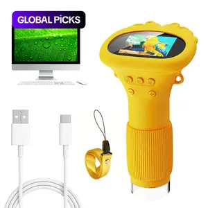 Portable Handheld Microscope, 1 Box Mini Handheld USB Digital Microscope with 8 Adjustable LED Lights, IPS Screen Electronic Magnifier for Kids & Adults, Visual Learning Tools