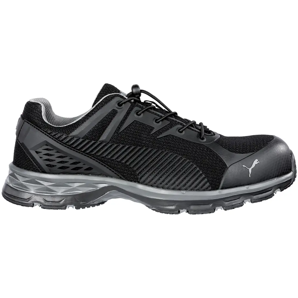 PUMA Safety Mens Fuse Motion 2.0 Low Slip Resistant Composite Toe  Work Safety Shoes Casual - Black