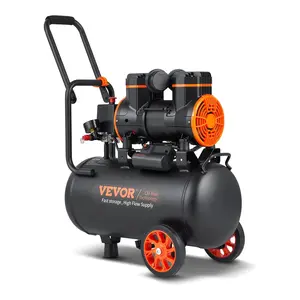 【Summervibes】VEVOR 6.3 Gallon Air Compressor,  2 HP 3.35 CFM@90PSI Oil Free Air Compressor Tank & Max. 116PSI Pressure, 70 dB Ultra Quiet Compressor for Auto Repair, Tire Inflation, Spray Painting, Woodwork Nailing