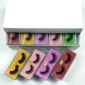 10 Pairs Lashes Bulk Natural False Eyelashes Pack Soft Thick 3D Eyelashes Makeup Fluffy Lashes Bulk Cosmetic Eyelashes