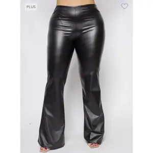 Plus Flare Faux Leather Pants