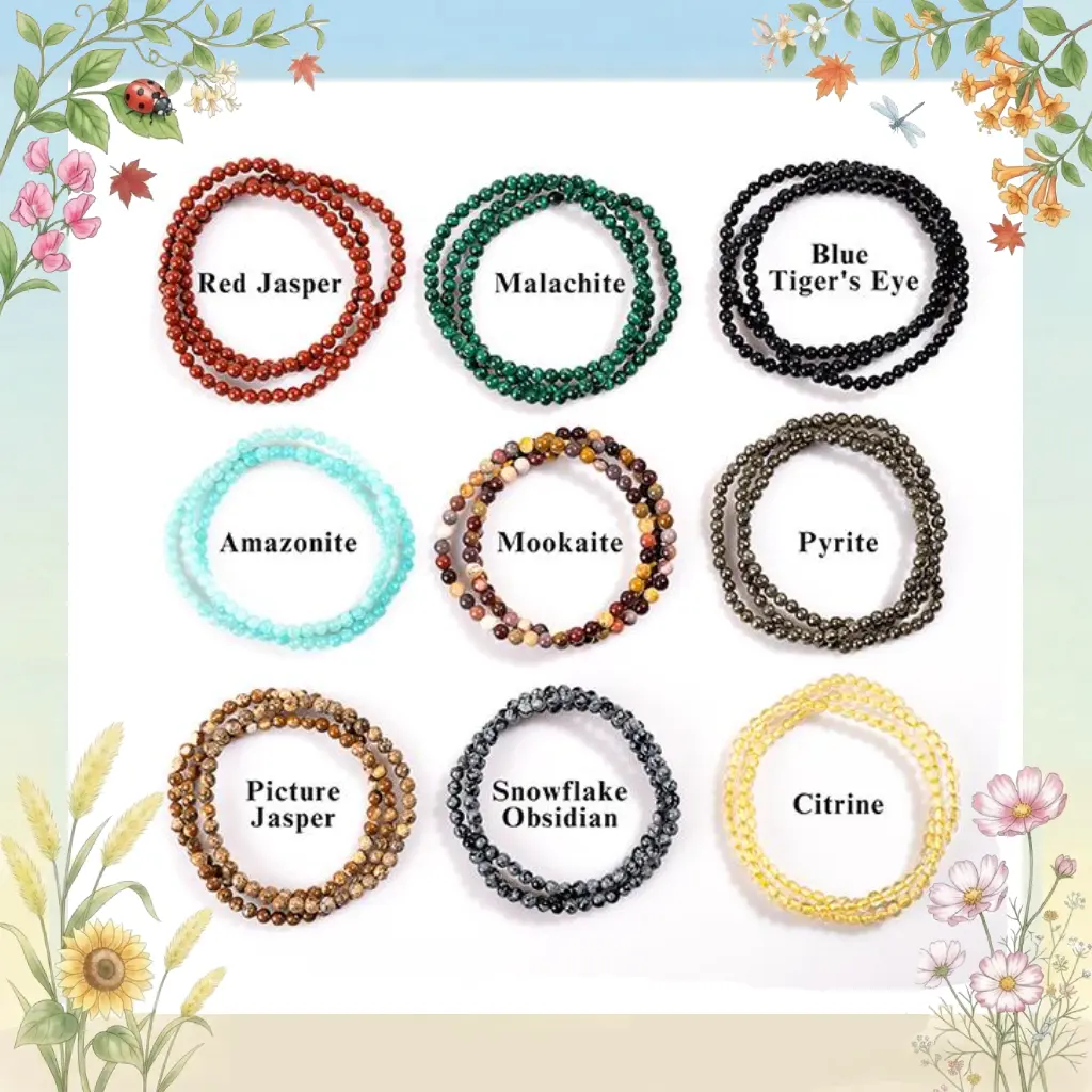 4mm Beads Crystal Bracelet Natural Jewelry Perfect for Men, Women, Couples, and Friends | Ideal for Daily Wear, Meditation, Gift