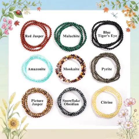 4mm Beads Crystal Bracelet Natural Jewelry Perfect for Men, Women, Couples, and Friends | Ideal for Daily Wear, Meditation, Gift