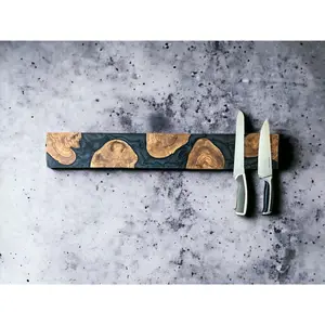 Deluxe Resin and Olive Wood Magnetic Knife Holder